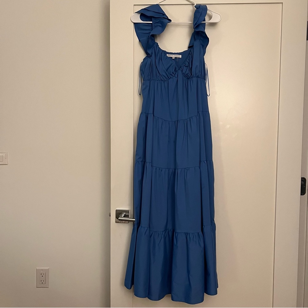 ENGLISH FACTORY blue maxi dress, XS